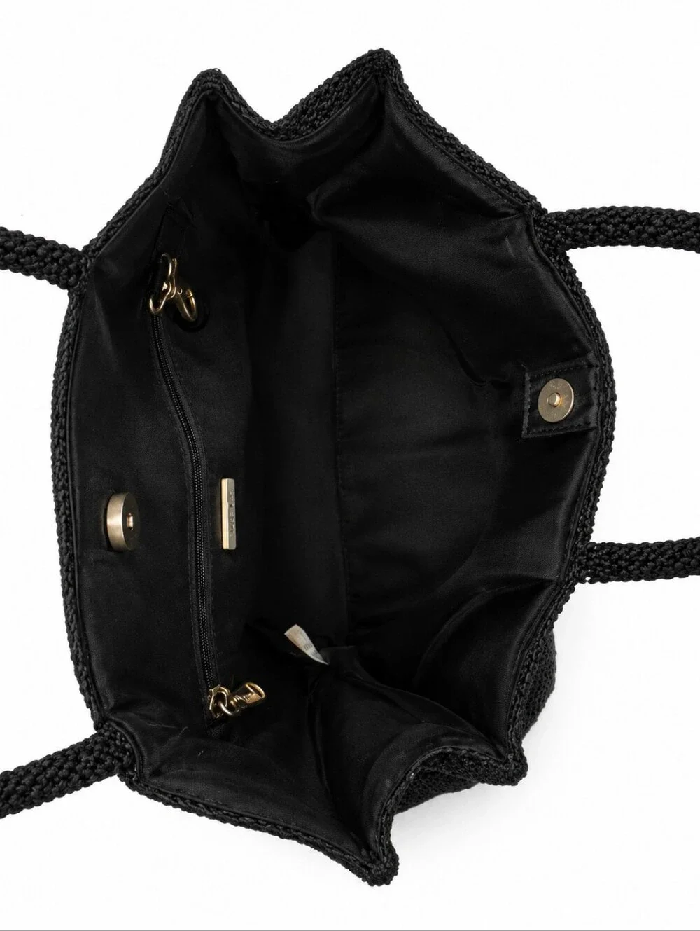 THE SAC Los Feliz Black Crochet Tote
